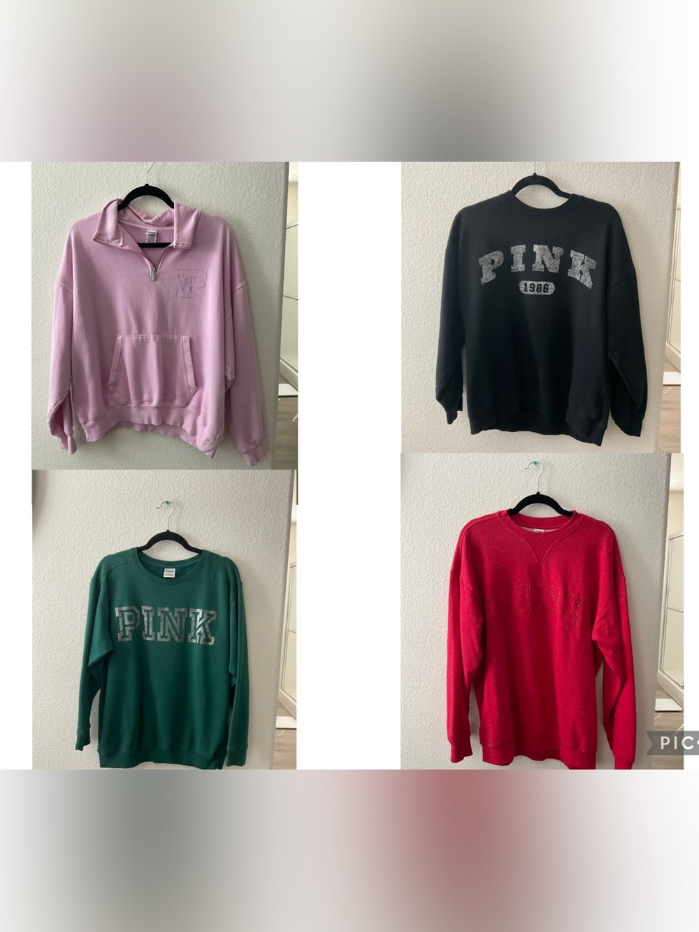 PINK Victoria's Secret four Crewneck Sweatshirts